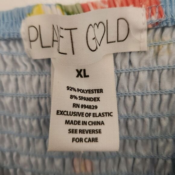 Planet Gold Womens Juniors Floral Print Mini Fit and Flare Dress Size XL - Picture 4 of 8